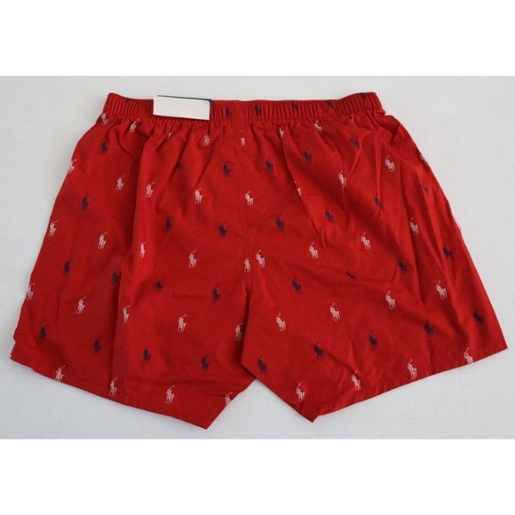 Polo Ralph Lauren R382RL Men's Sz XL Red Allover Pony Print Classic Fit Boxers - Picture 2 of 4